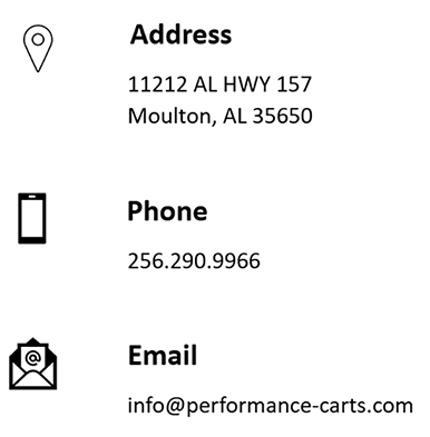 Performance Carts Contact Info Information